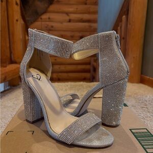 Windsor Rhinestone Silver Heels